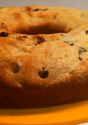 Una foto de Torta de aceite con copitos de chocolate