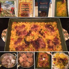 A picture of Cynthia's Easy chicken and yellow rice.