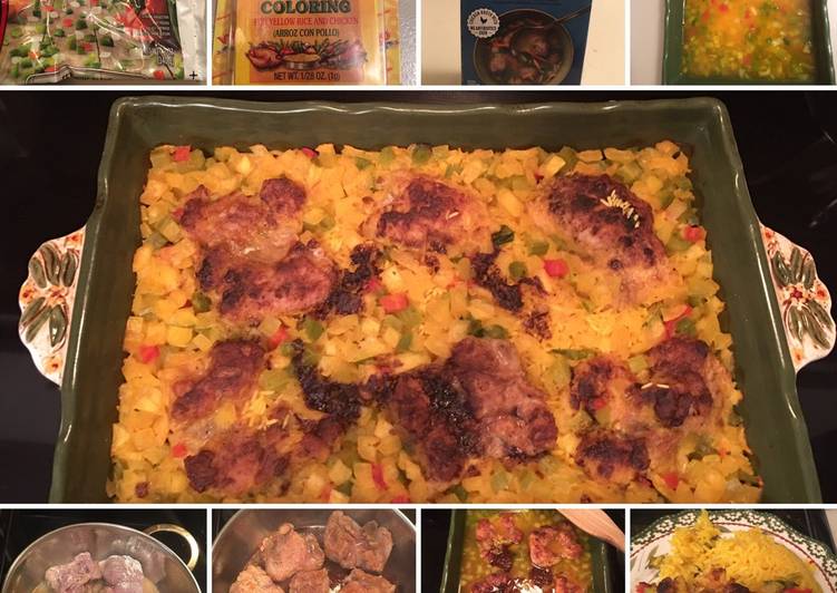 Steps to Prepare Award-winning Cynthia’s Easy chicken and yellow rice