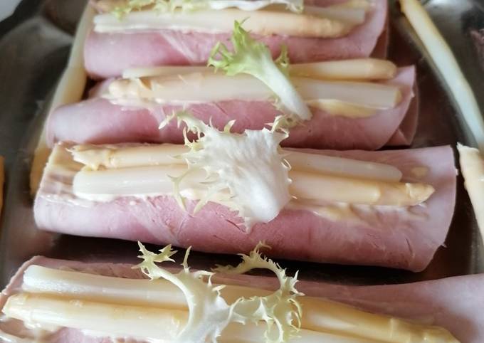 Roulé de jambon aux asperges