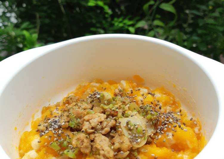 Butternut pumpkin with oatmeal untuk mpasi