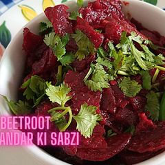 A picture of Chukandar Ki Sabzi (Beetroot).