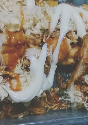 Hình của món Bánh mì nướng sa tế.