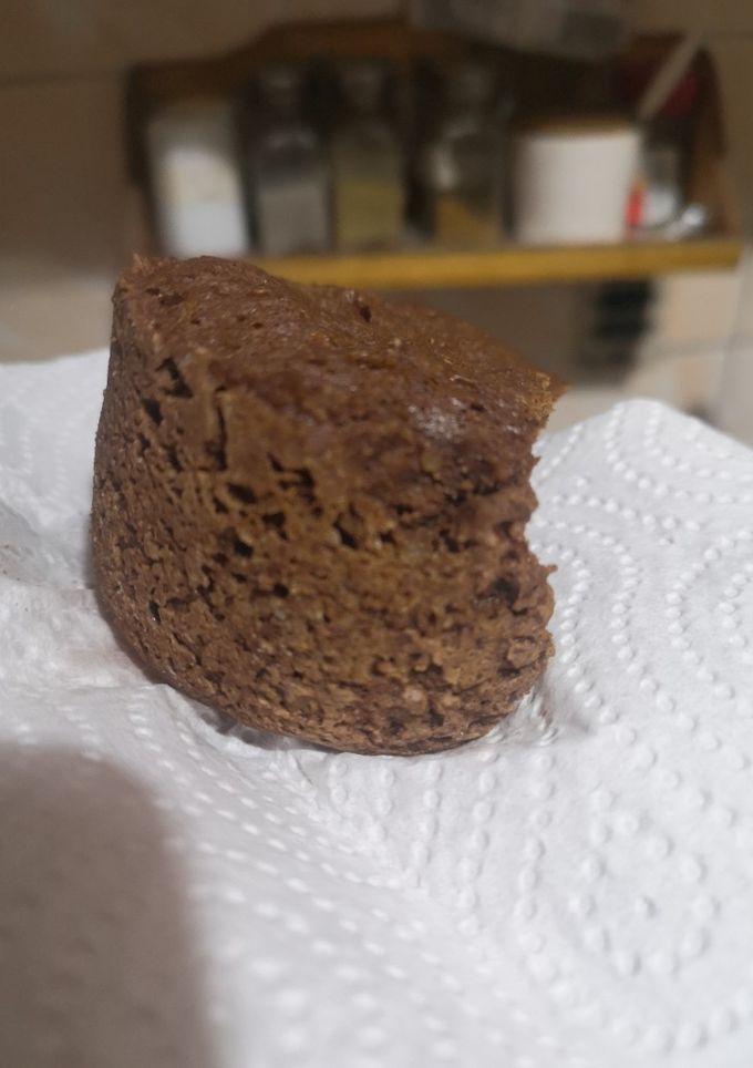 Una foto de Brownie al microondas saludable!