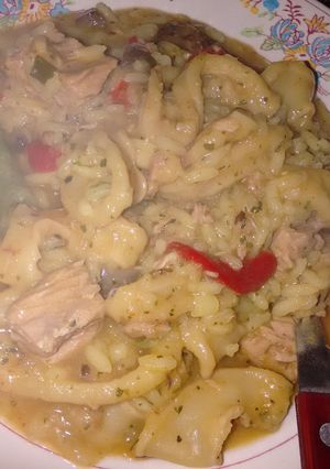 Una foto de Risotto de sobras de mariscos frios