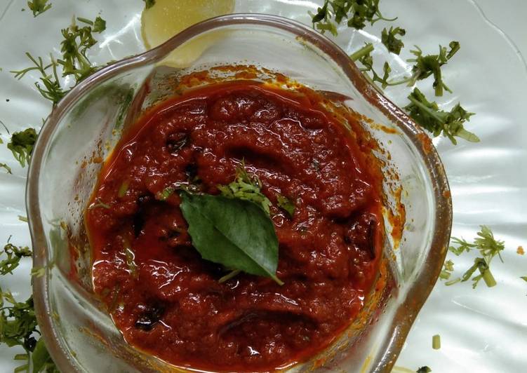 Step-by-Step Guide to Make Favorite Tangy tomato chutney