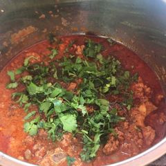 A picture of Chicken curry made in the instant pot.