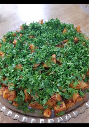 صورة لوصفة بطاطا بالكزبرة والثوم