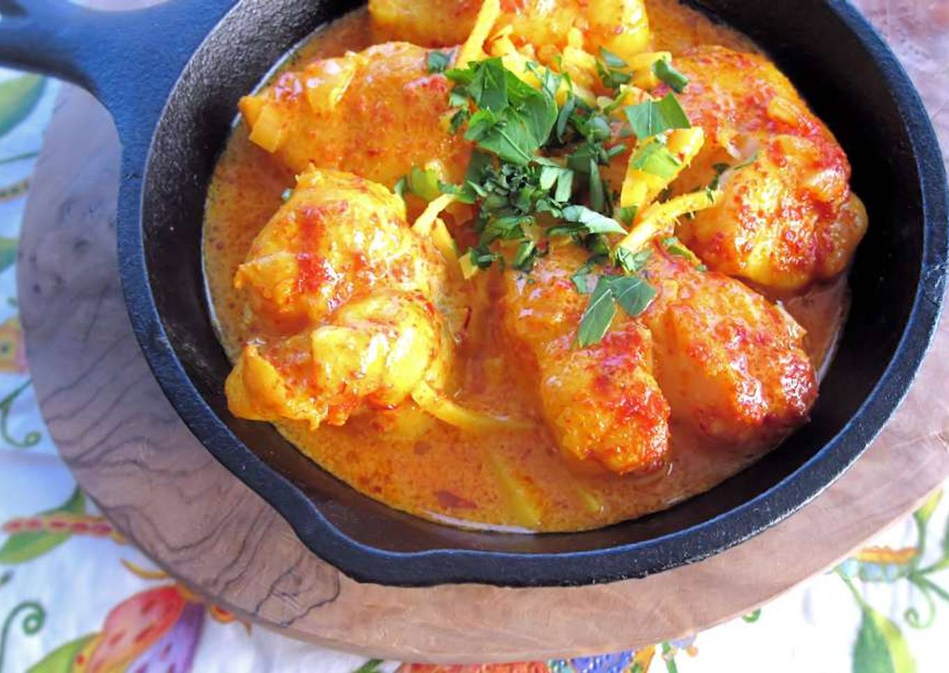 Spiced monkfish