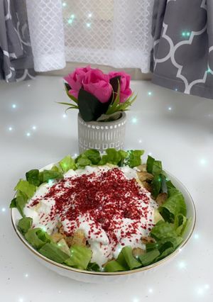 صورة لوصفة سلطة الشاورما مع البطاطس