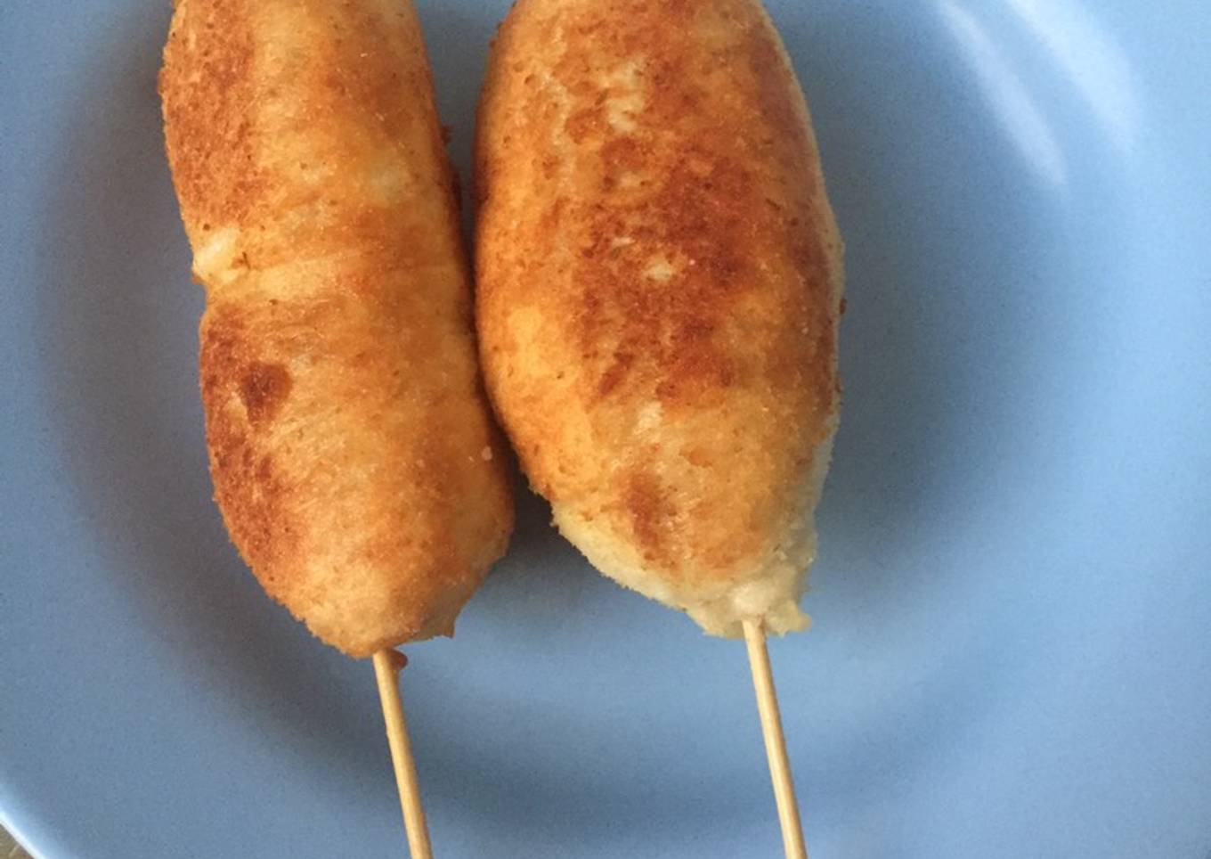 Home made Corn Dog Mozarella Sosis