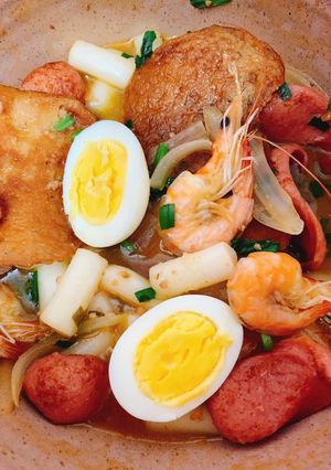 Hình của món Tobokki ngày mưa bão.
