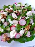 Insalata con spinaci, rucola e feta