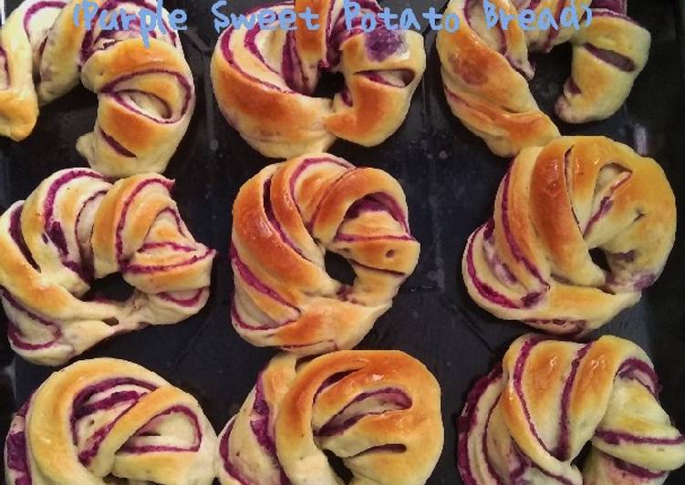 Roti Manis Ubi Ungu /Purple Sweet Potato Bread