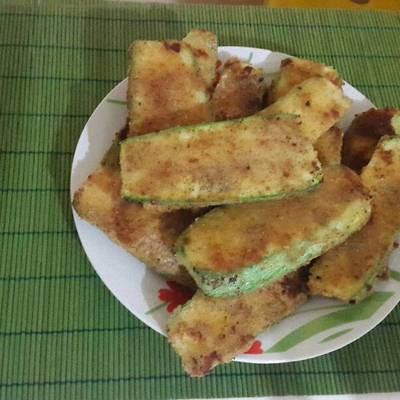 Calabacitas empanizadas Receta de Federico Negrete- Cookpad