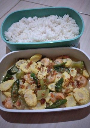 Foto resep Tumis Putren Udang Cabe Ijo