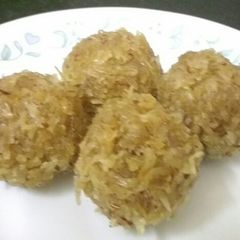 A picture of Coconut Sweet/Laddoo.