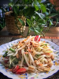 Foto resep 14. Somtam ala thailand/salad pepaya hijau