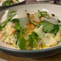 Smoked Salmon risotto A picture of Smoked Salmon risotto.