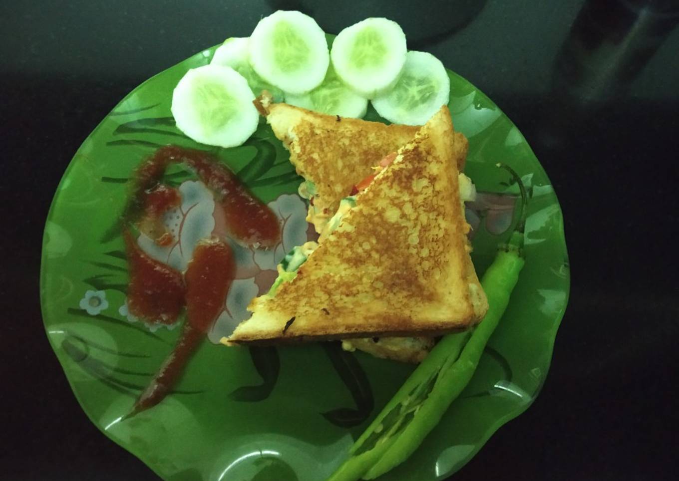 Grill vegetable sandwich