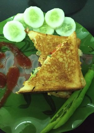 A picture of Grill vegetable sandwich.