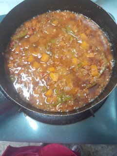 Una foto de Picadillo de chorizo con zanahoria y pimiento