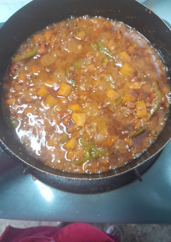 Una foto de Picadillo de chorizo con zanahoria y pimiento