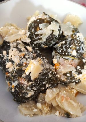 Töltött karalábé levél recept fotója