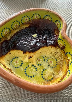 Una foto de Pay de queso en air fryer
