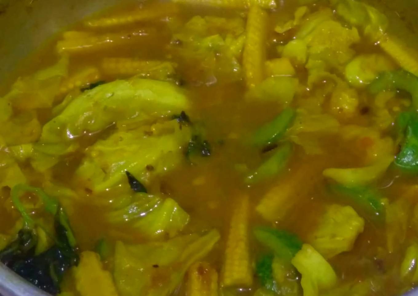 Sayur kuah bekas ungkep ayam