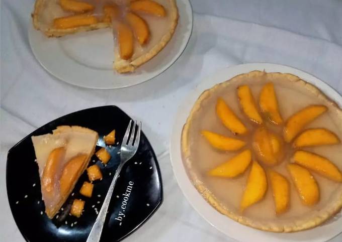 Pie susu teflon topping mangga #kreasimangga