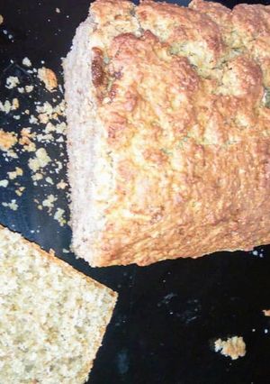 A picture of #week4recipechallenge. Oat bread.
