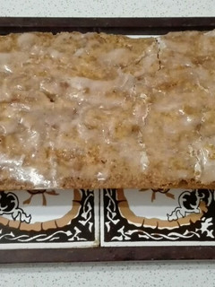 Una foto de Budín de manzana y limón