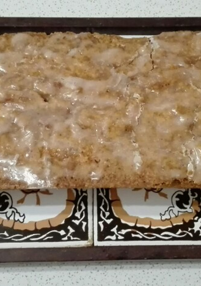 Una foto de Budín de manzana y limón