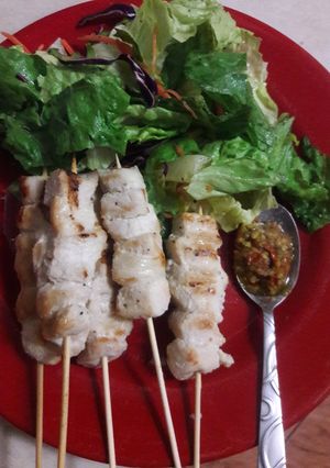 Foto resep Sate Ayam Taichan with Salad