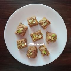A picture of Paneer Jaggery Burfi.