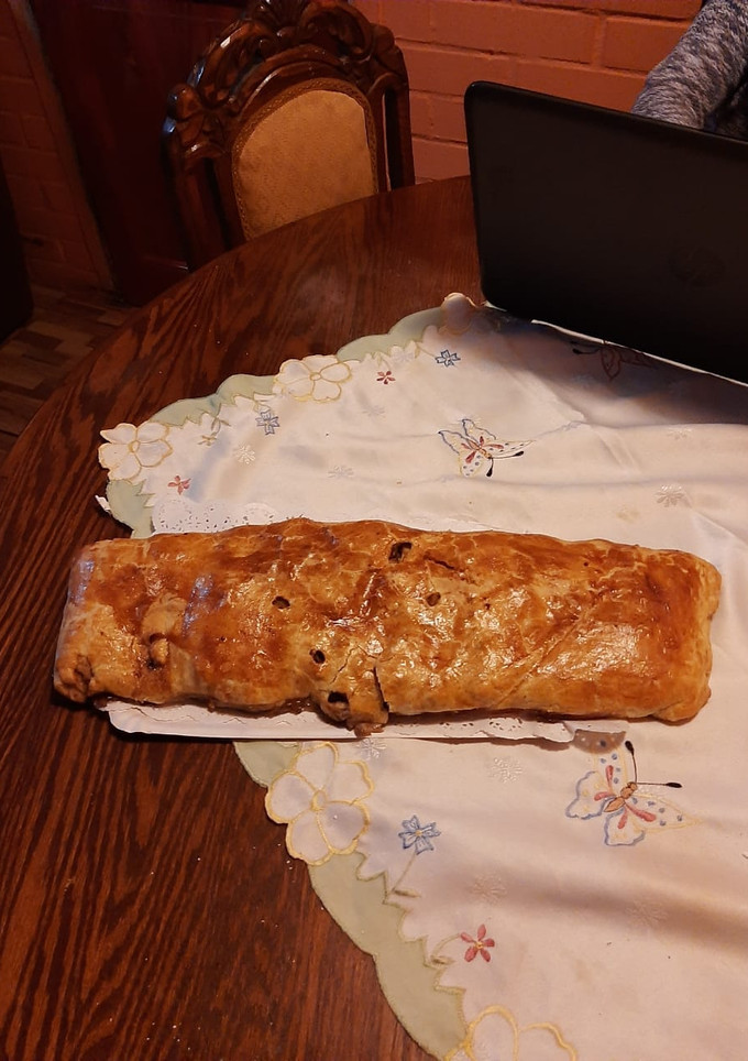 Una foto de Strudel de manzana
