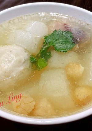 白玉蘿蔔貢丸湯 的食譜成品照片