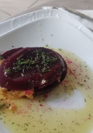 Una foto de Betabeles con queso