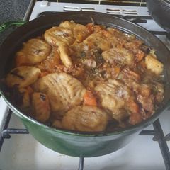 A picture of Herb Lamb Stew and Gnocchi.