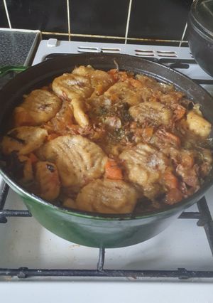 A picture of Herb Lamb Stew and Gnocchi.