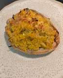 Chayote relleno de cuscús y pollo