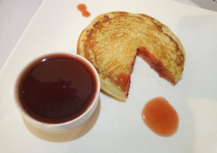 Step-by-Step Guide to Prepare Favorite American Pancake with Jam sauce