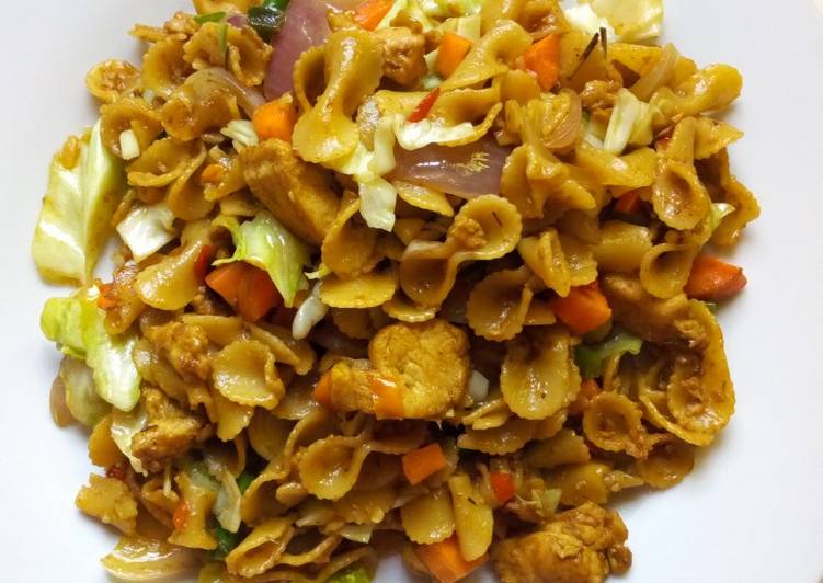 How To Improve  Stir fried veggie bowtie pasta