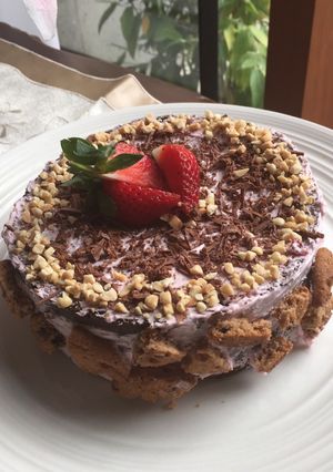 Foto resep Chocolate cake with cookies
