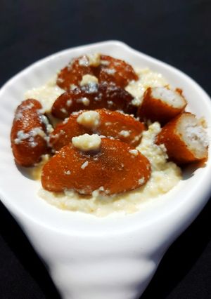 A picture of Sweet Potato Dumplings Kheer.