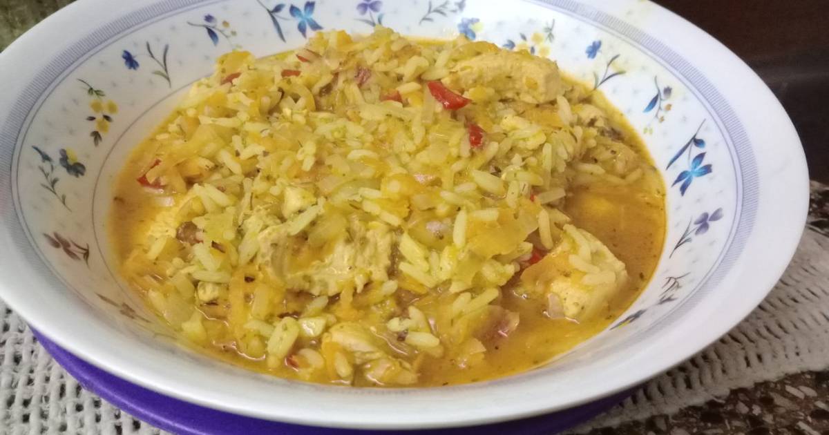 Mí Arroz amarillo con Pollo FRB (Fácil, rico y Barato😉) Receta de ...