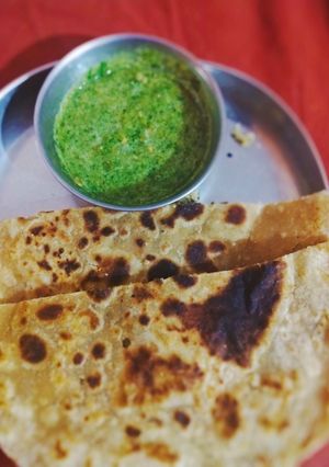 A picture of Sattu ka paratha.