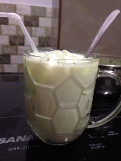 Hình của món Trà sữa thái xanh nha đam.