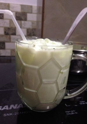 Hình của món Trà sữa thái xanh nha đam.